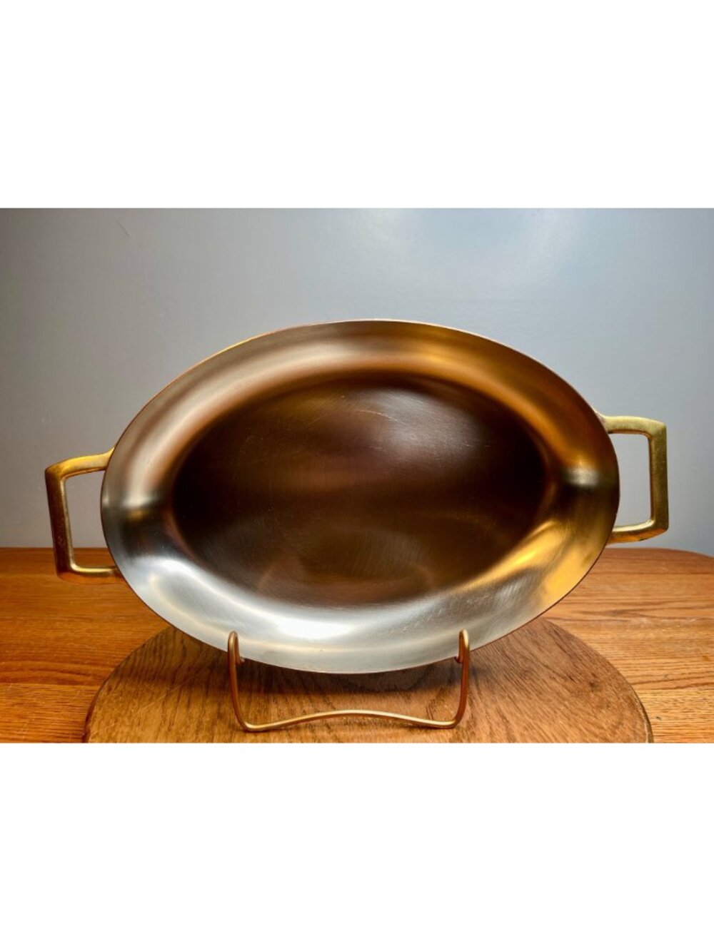 Vintage  Paul Revere Ware 12 inch  Copper Double Handle Oval Au Gratin Pan/ Fish - Picture 2 of 15